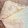 پتو دورپیچ کلاهدار کتان رزبرن هندمید بیر Handmade Bear 