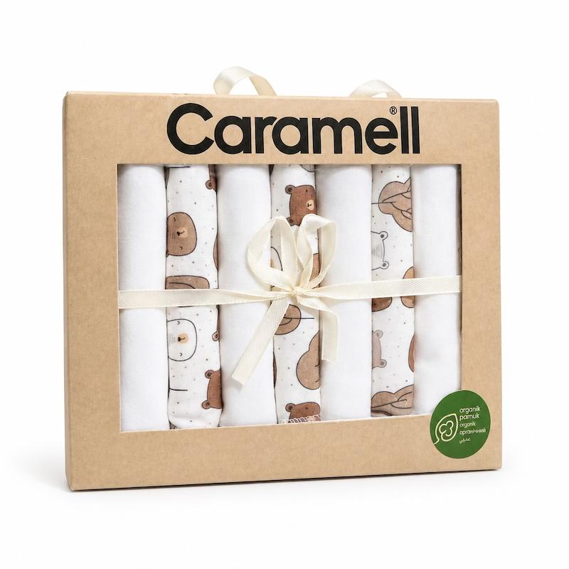 دستمال نخی صورت نوزاد کارامل Caramell کد ۲۴۱۲