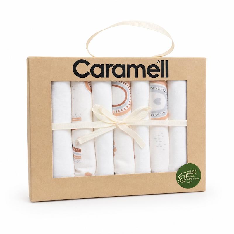 دستمال نخی صورت نوزاد کارامل Caramell کد ۲۴۱۵