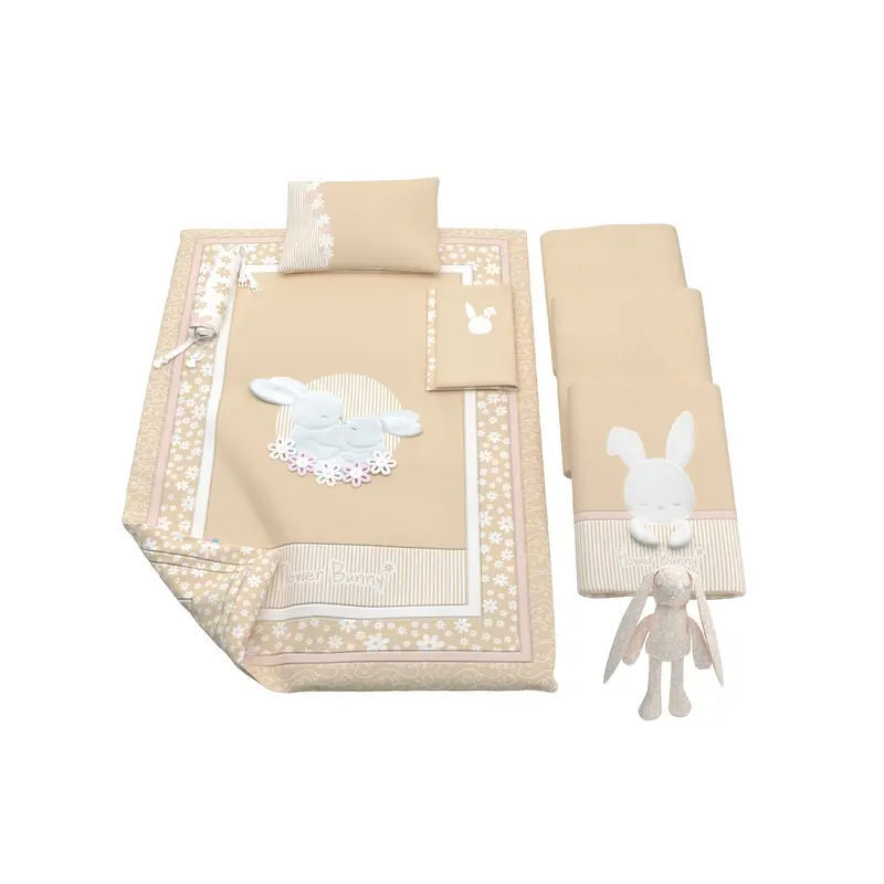 روتختی هفت تکه نوزادی رزبرن فلاور بانی Flower Bunny