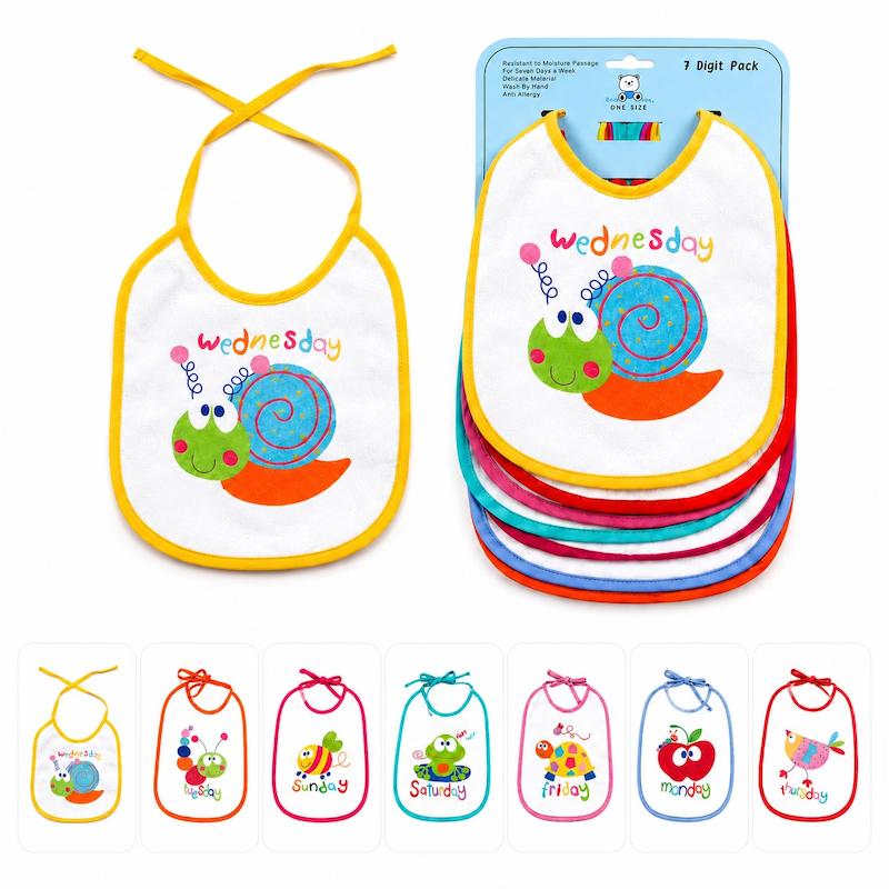 پیشبند حوله ای ضد آب نوزادی ۷ عددی بیبی فورلایف baby 4 life