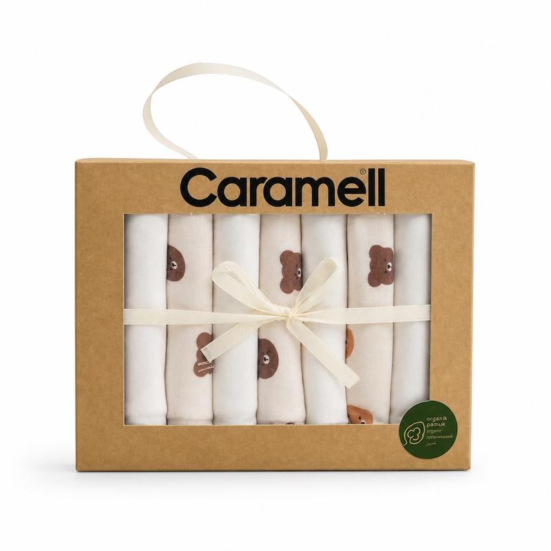 دستمال نخی صورت نوزاد کارامل Caramell کد 2410