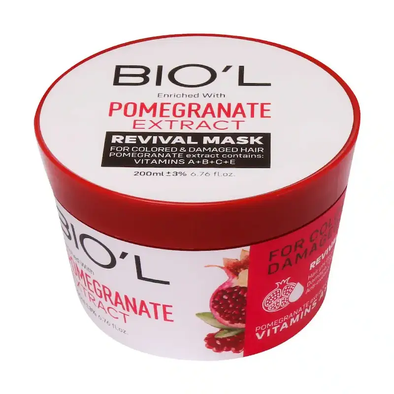 ماسک مو کاسه ای انار کراتینه بیول مناسب موهای رنگ شده BIO’L