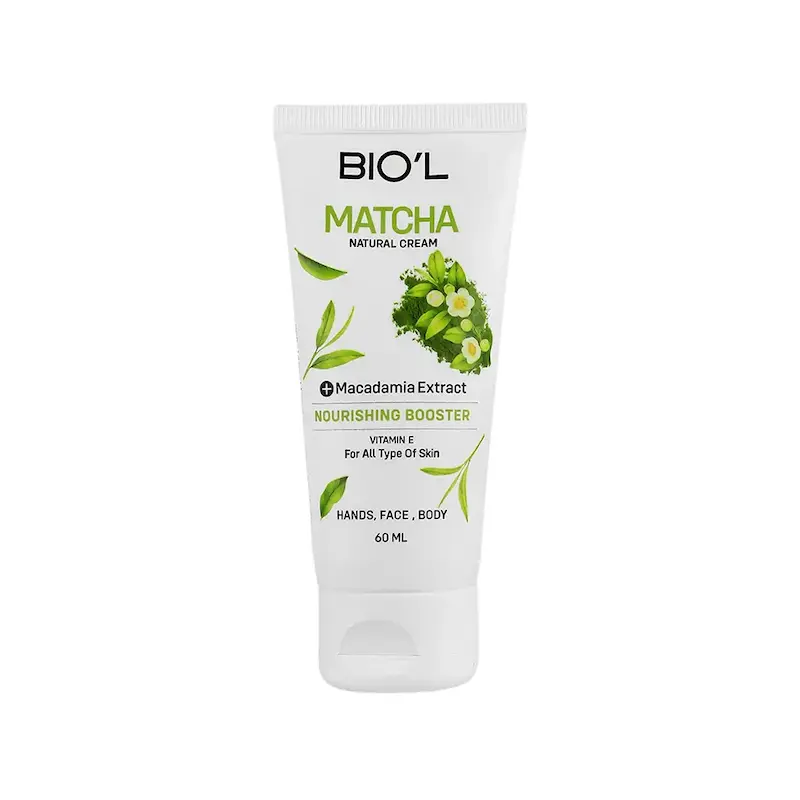 کرم تیوپی مغذی حاوی عصاره ماچا بیول حجم ۶۰ میل BIO’L