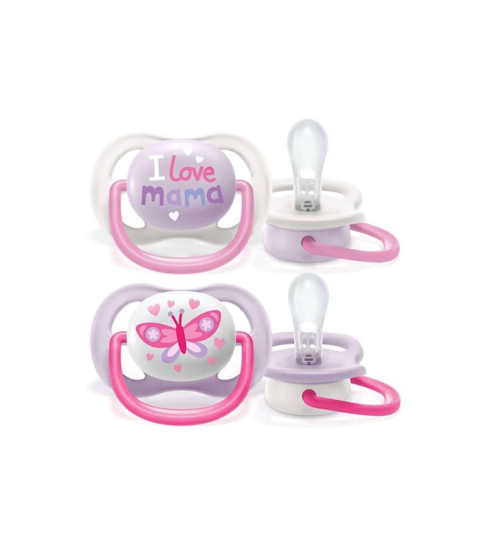 پستانک اونت دو عددی اولترا ایر 0-6 ماه Avent Ultrair pacifier 