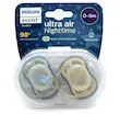 پستانک اونت دو عددی شبتاب اولترا ایر 0تا6 ماه  Avent ultra air night