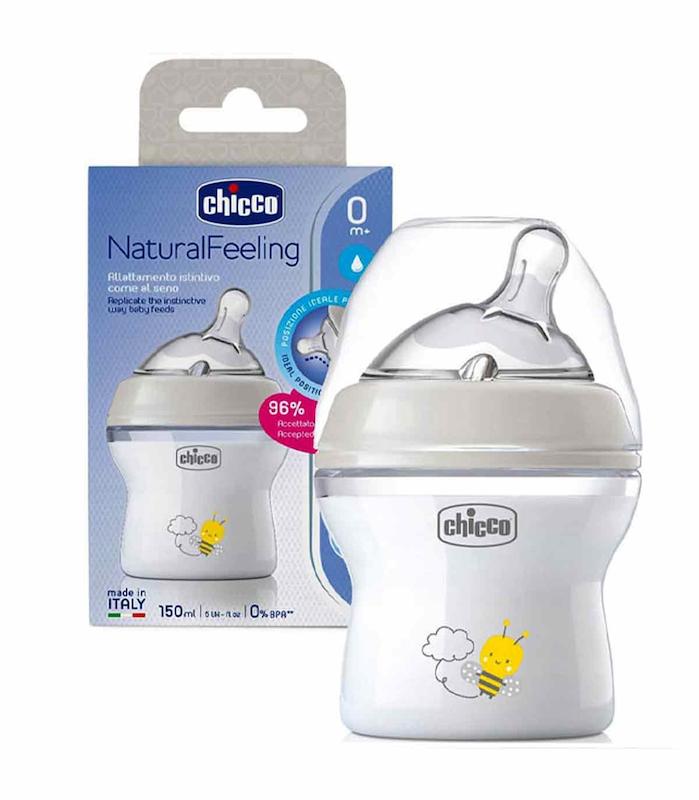 شیشه شیر نچرال فیلینگ چیکو حجم ۱۵۰‌ml اصل chicco