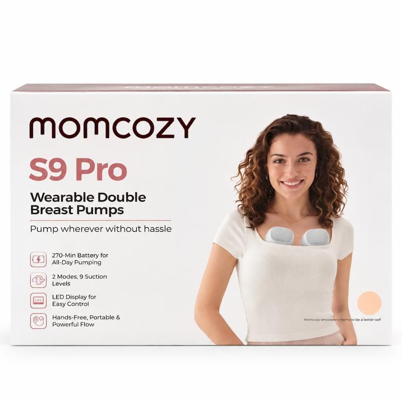 شیردوش برقی پرتابل دو عددی مام کوزی مدل momcozy wearable double breast pump S9 Pro