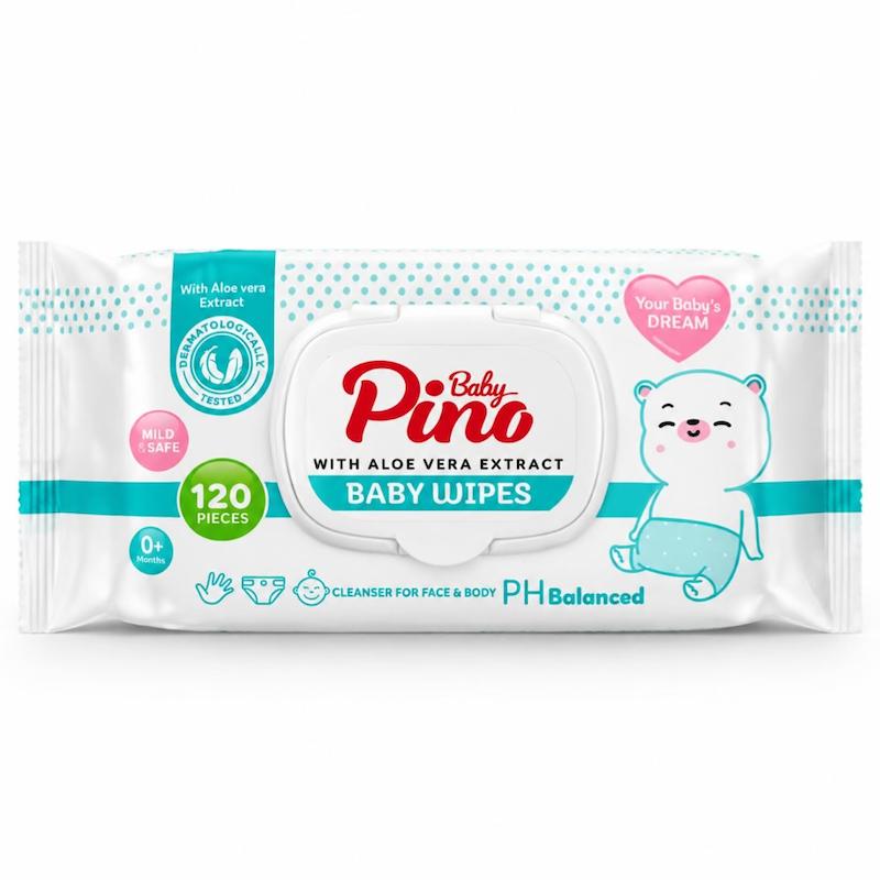 دستمال مرطوب ۱۲۰ عددی پینو بی بی pino baby