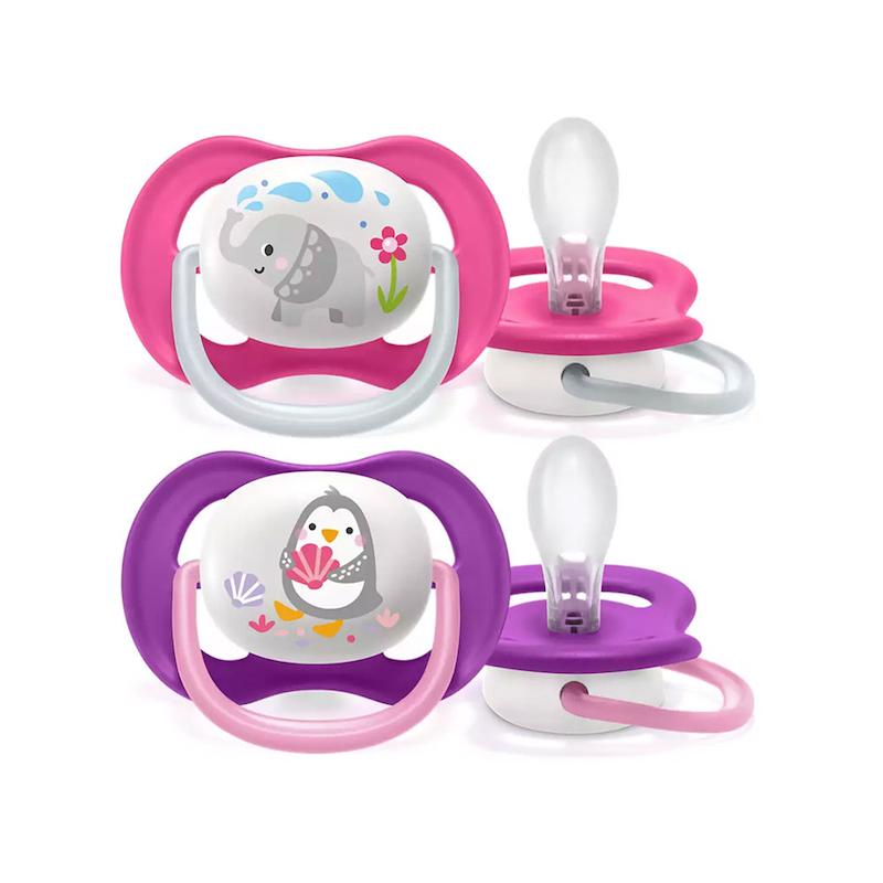 پستانک اونت دو عددی اولترا ایر 6-18 ماه فیل و پنگوئن Avent 