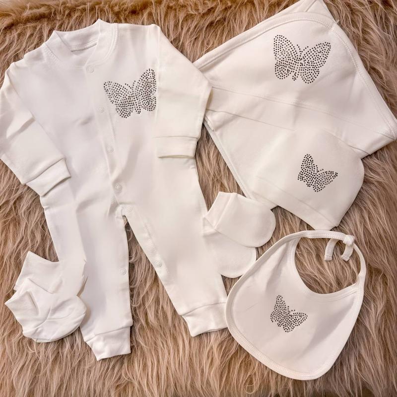 گیفت ست بیمارستانی مادرکر mothercare طرح پروانه نقره ای