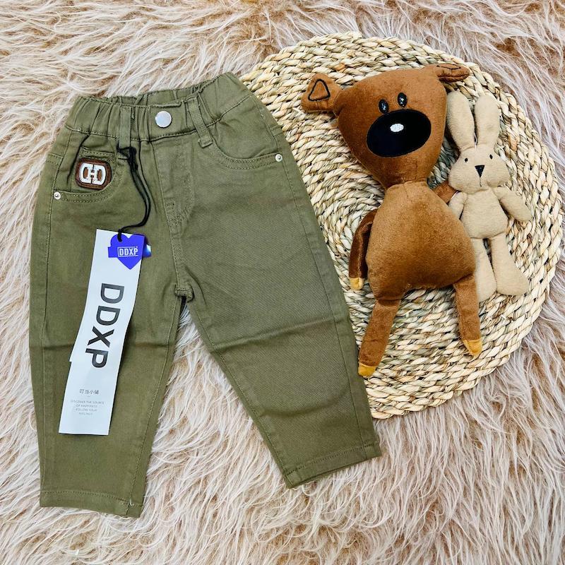 شلوار کتان کش سبز کد ۲۶۸