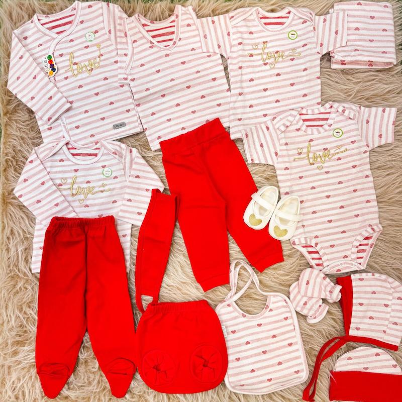 ۱۹ تکه بیمارستانی کوکالو طرح love قرمز