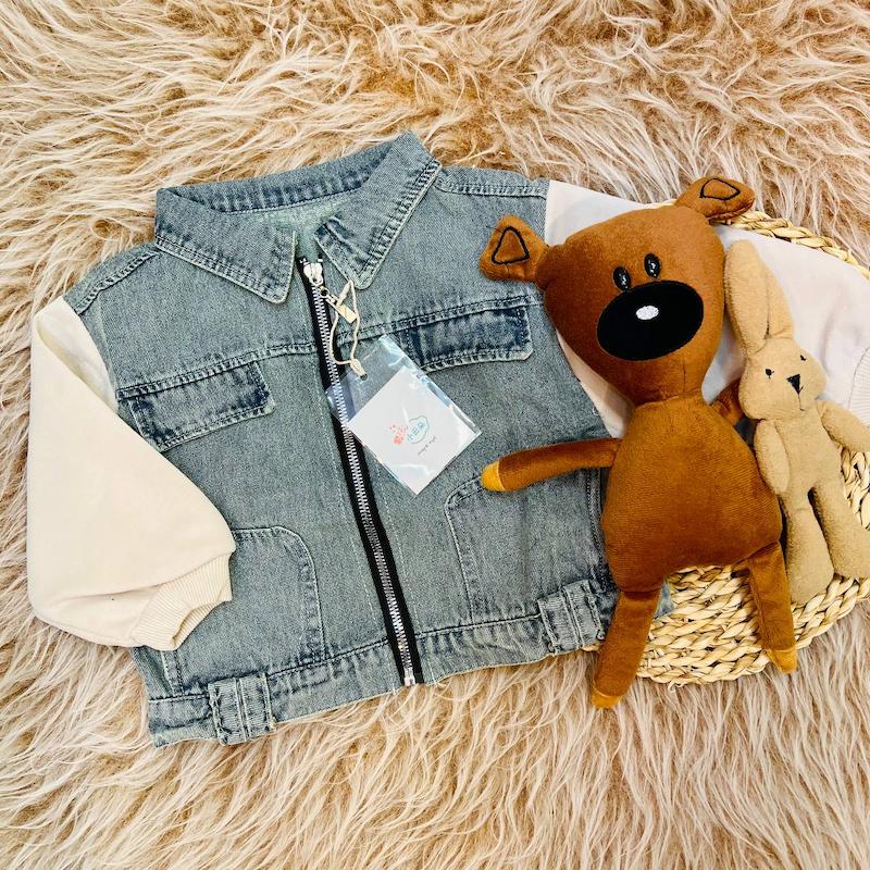 سویشرت جین کد ۲۰۰۸۴ رنگ کرم 