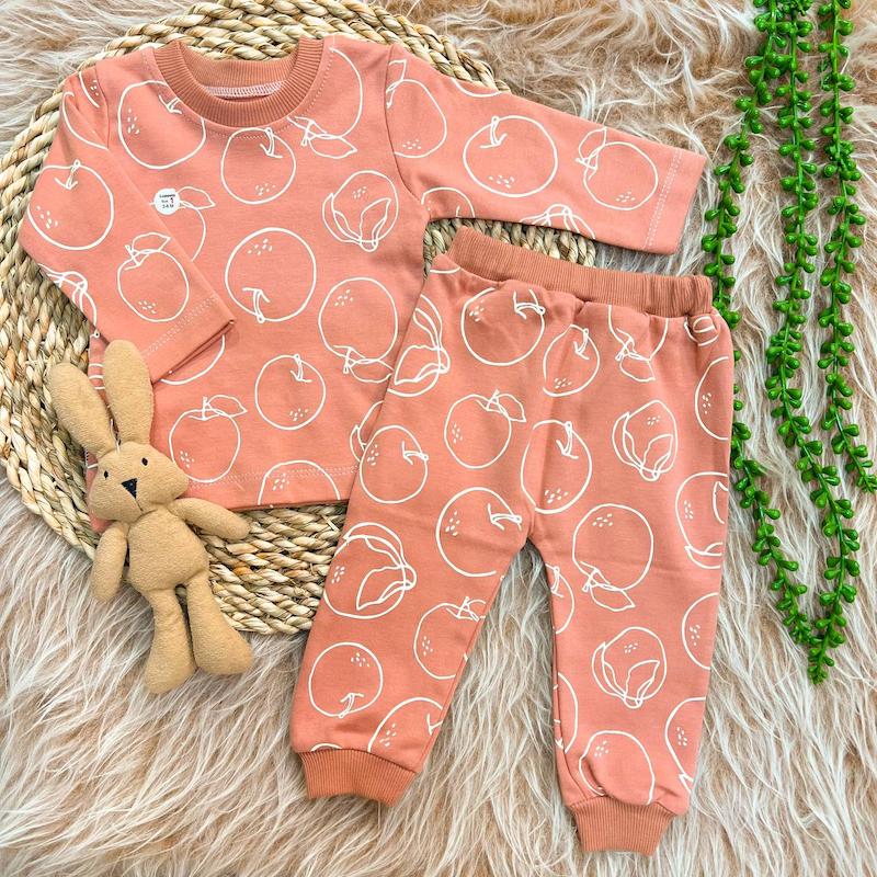 آستین بلند و شلوار لاکی سیب کد ۶۰۴۳