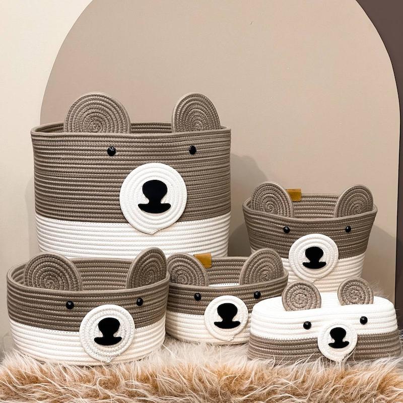 ست کامل ۵ تکه سبد قیطان دوزی کد ۱۵