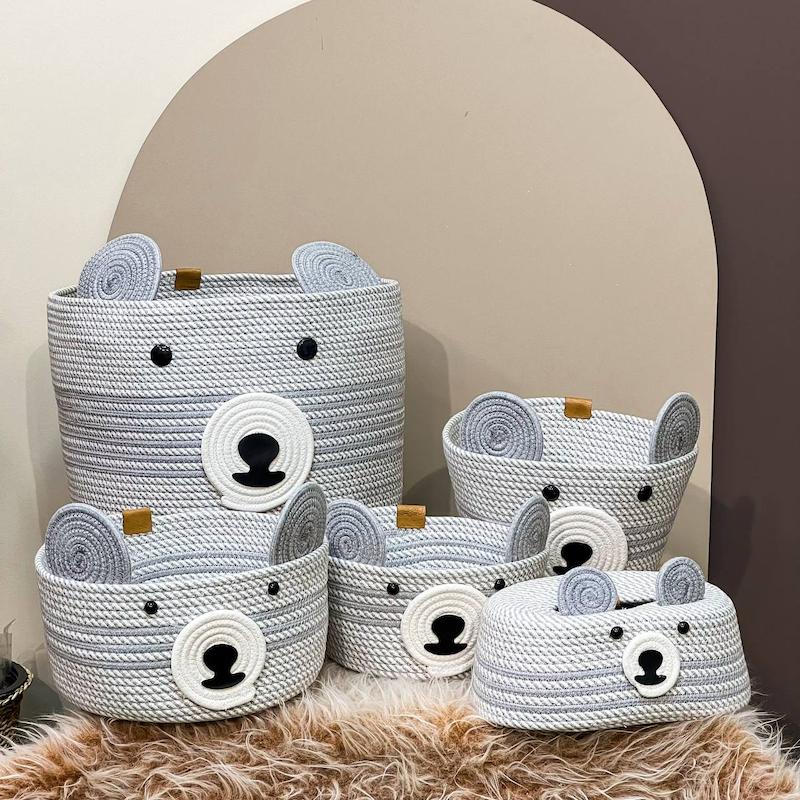 ست کامل ۵ تکه سبد قیطان دوزی کد ۲۲