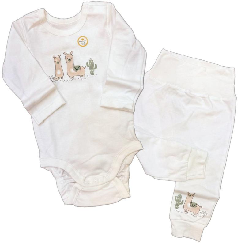 بادی بلند و شلوار لاما بزرگ سفید Happier Life کد ۵۰۲۴