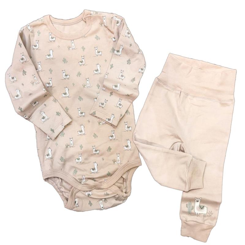 بادی بلند و شلوار لاما کوچولو نسکافه ای  کد ۵۰۲۲