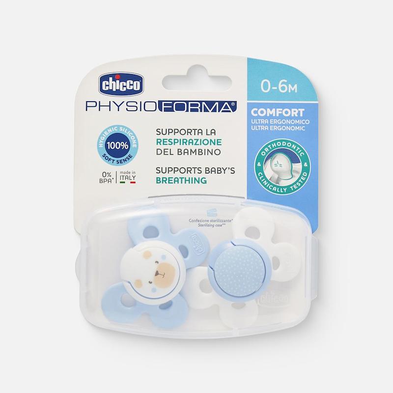 پستانک دو عددی 0-6 ماه چیکو اصل ایتالیا chicco physio forma