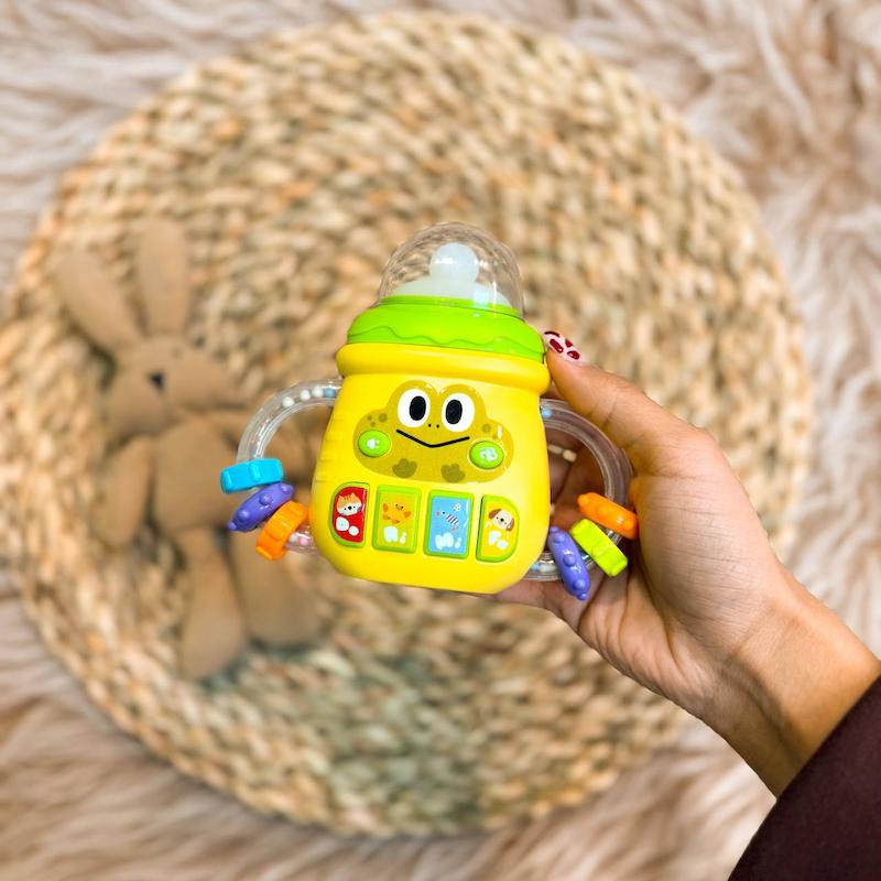 اسباب بازی آموزشی موزیکال نوزاد طرح شیشه شیر