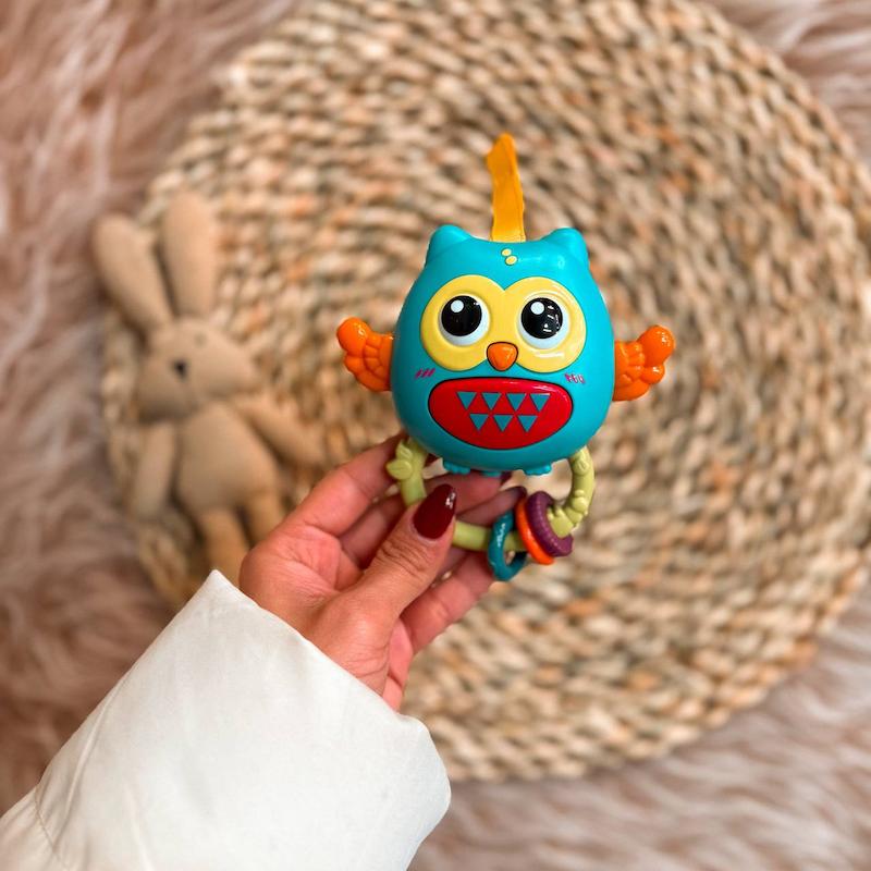 اسباب بازی جغجغه موزیکال طرح جغد Funny rattle toy Jialegu Toy