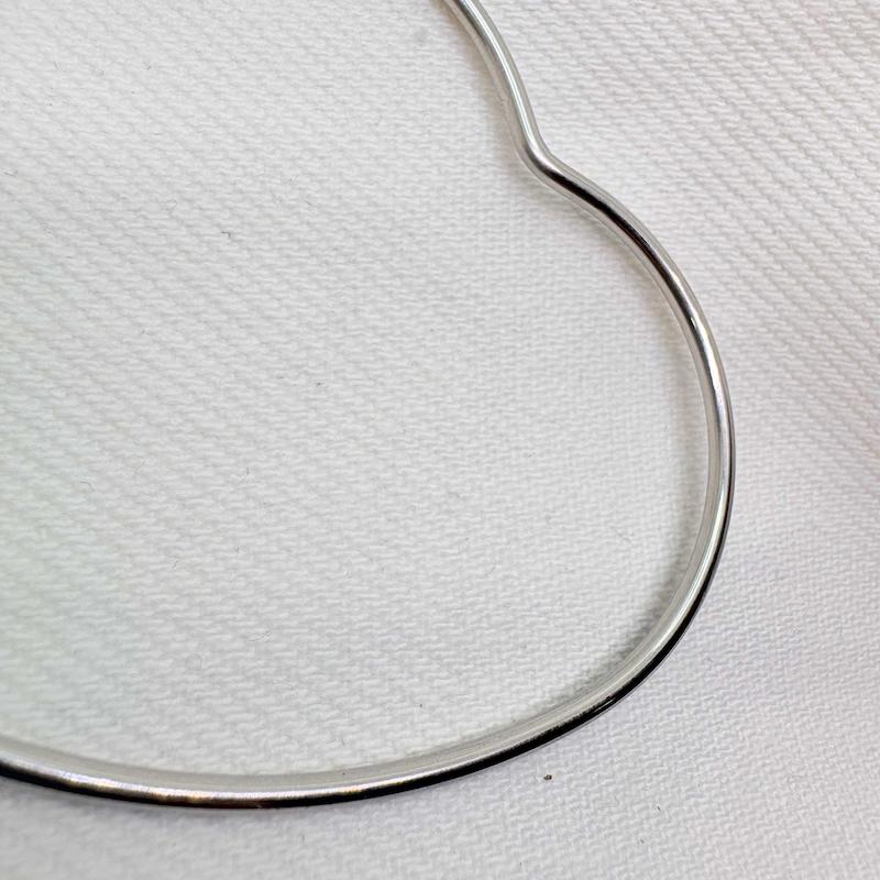 گوشواره استیل حلقه‌ای طرح «قلب بزرگ» (Heart Hoops) | 6 سانتی