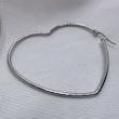 گوشواره استیل حلقه‌ای طرح «قلب بزرگ» (Heart Hoops) | 6 سانتی