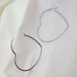 گوشواره استیل حلقه‌ای طرح «قلب بزرگ» (Heart Hoops) | 6 سانتی