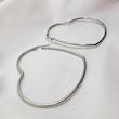 گوشواره استیل حلقه‌ای طرح «قلب بزرگ» (Heart Hoops) | 6 سانتی
