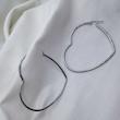 گوشواره استیل حلقه‌ای طرح «قلب بزرگ» (Heart Hoops) | 6 سانتی