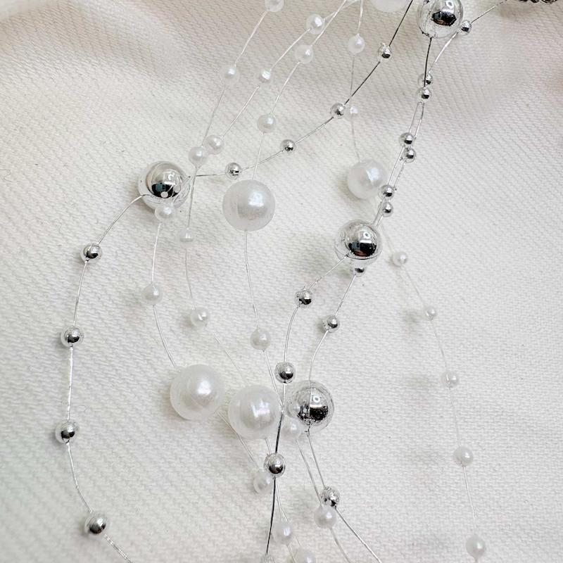 گردنبند نامرئی طرح «مروارید معلق» (Illusion Necklace) | مینیمال و اقتصادی