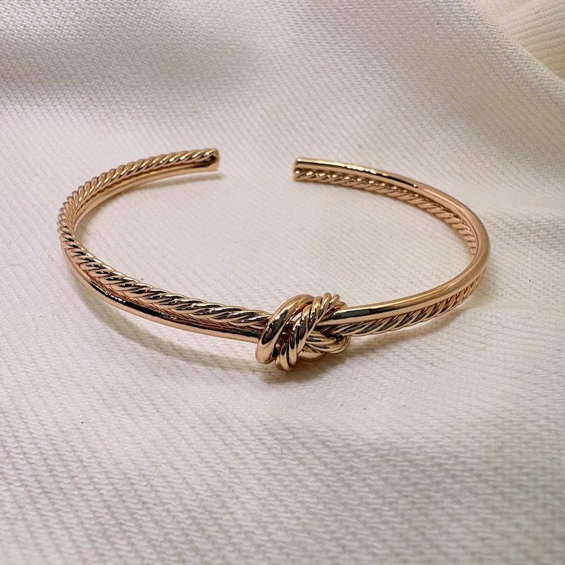 بنگل ژوپینگ مدل «گره عشق» (Love Knot) | بافت طنابی و فری‌سایز