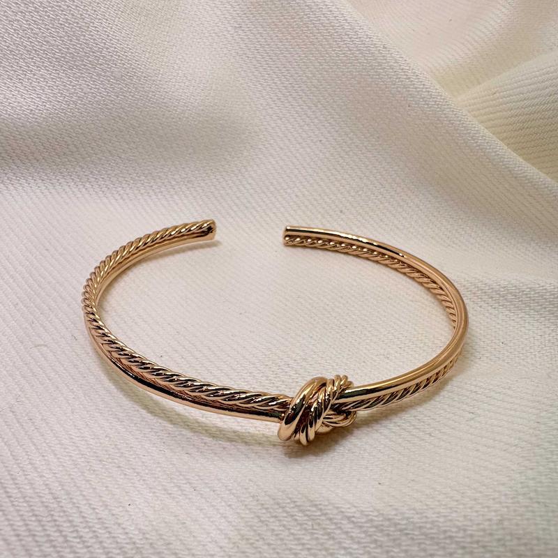 بنگل ژوپینگ مدل «گره عشق» (Love Knot) | بافت طنابی و فری‌سایز