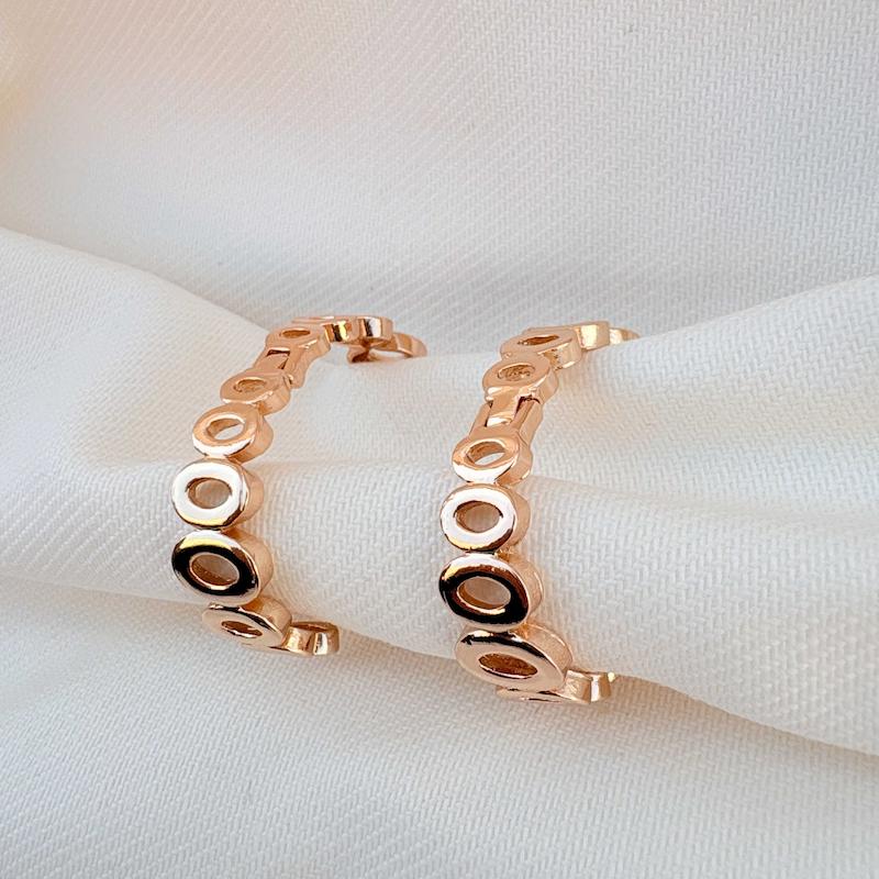 گوشواره حلقه ای طرح دار ژوپینگ