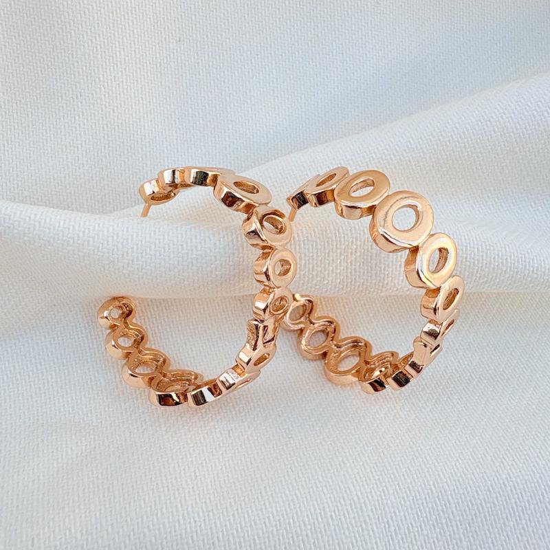 گوشواره حلقه ای طرح دار ژوپینگ
