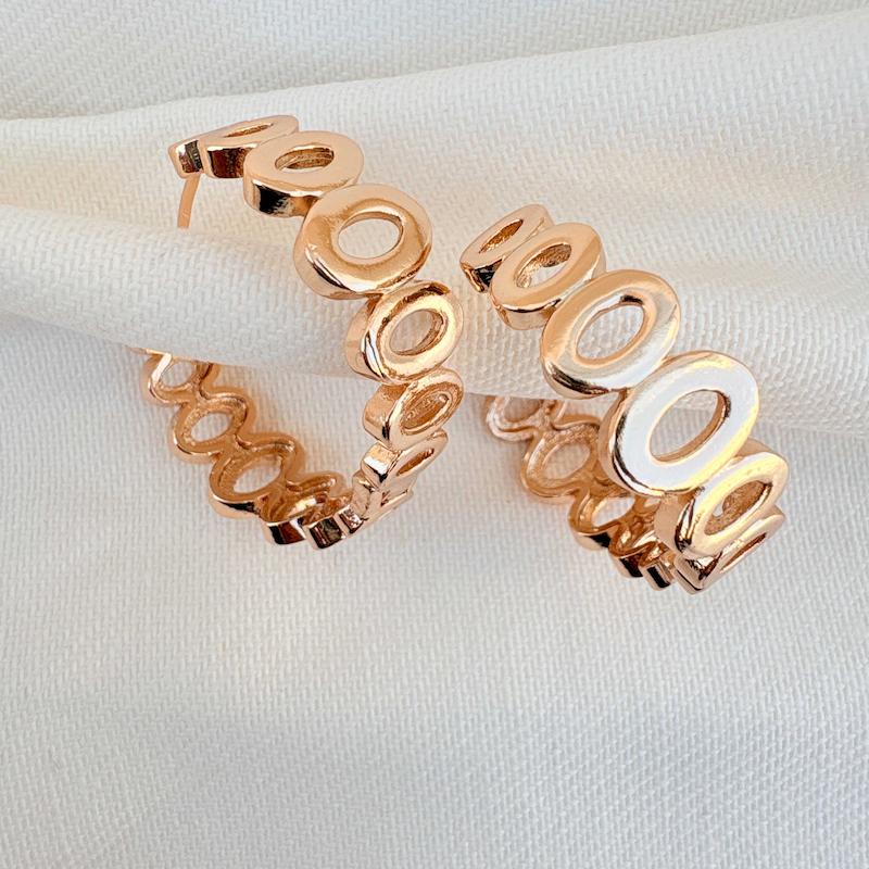 گوشواره حلقه ای طرح دار ژوپینگ