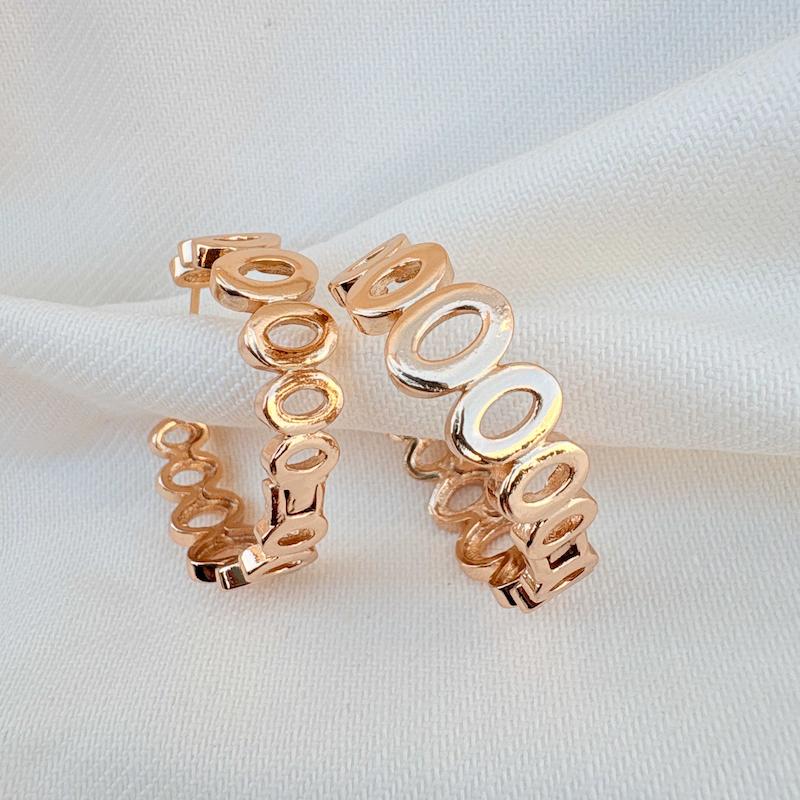 گوشواره حلقه ای طرح دار ژوپینگ