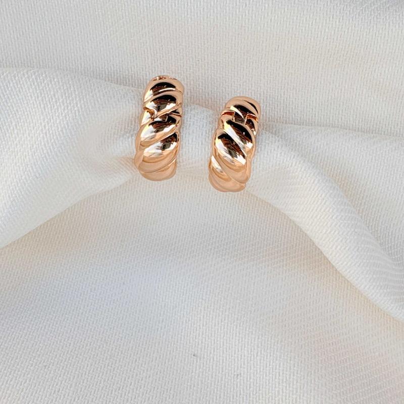 گوشواره حلقه ای بافت پیچی ژوپینگ