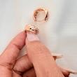 گوشواره حلقه ای بافت پیچی ژوپینگ