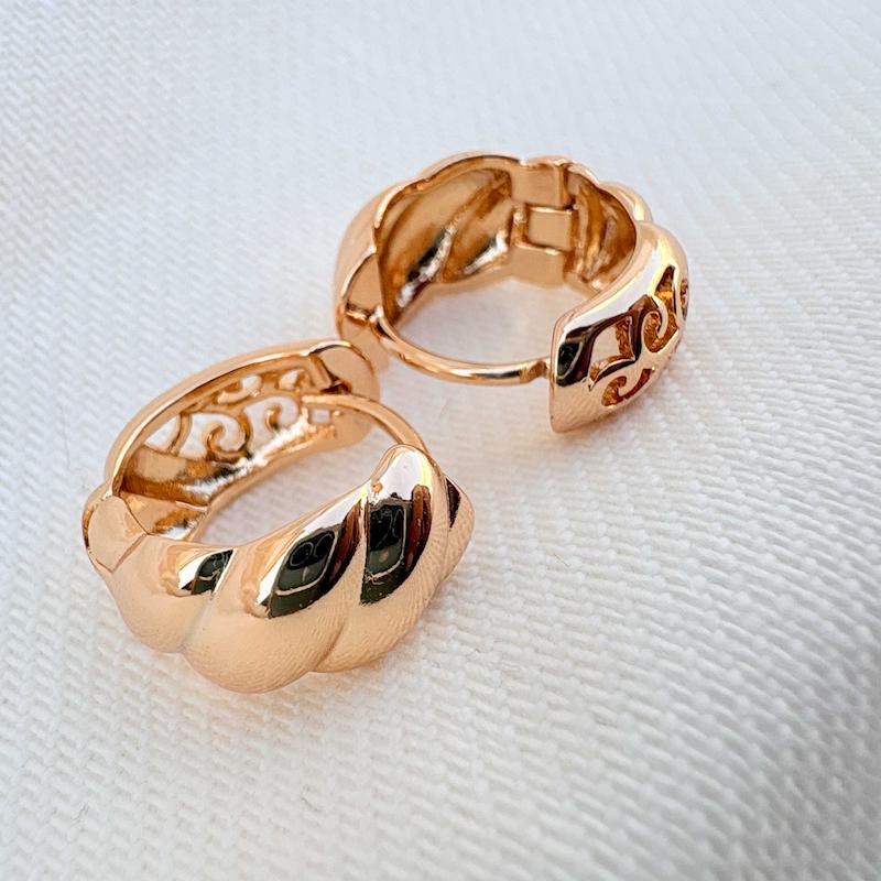 گوشواره حلقه ای بافت پیچی ژوپینگ