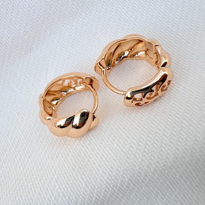 گوشواره حلقه ای بافت پیچی ژوپینگ