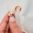 گوشواره حلقه ای بافت پیچی ژوپینگ