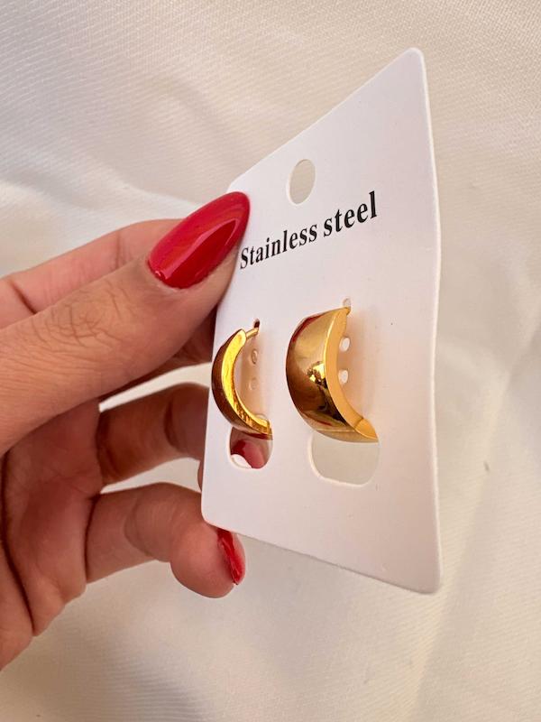 گوشواره آینه ای ساده استیل