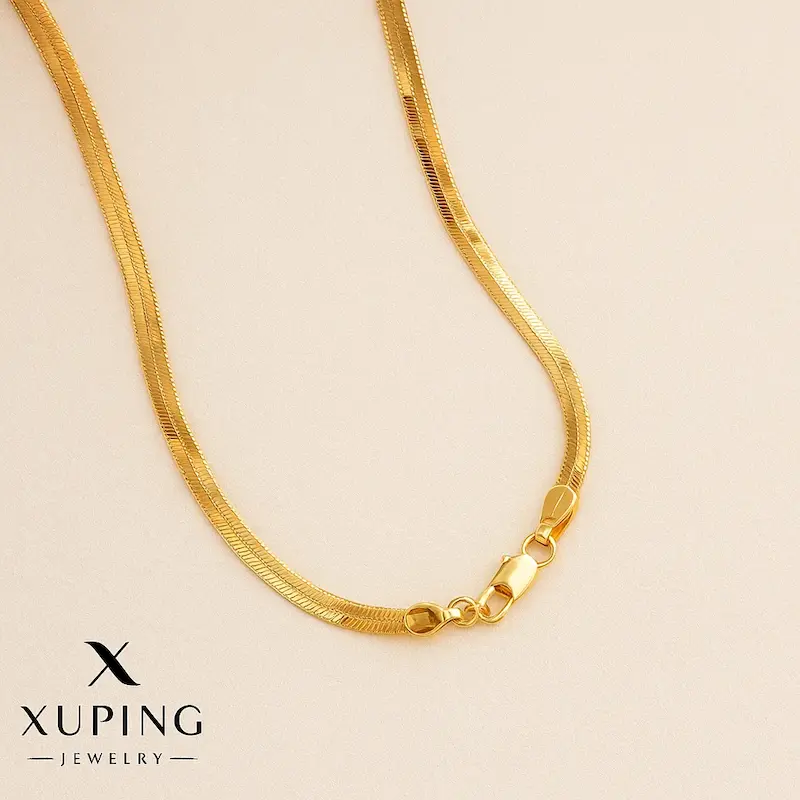 زنجیر استیل زنانه طلایی مدل ماری 3 میل – Xuping