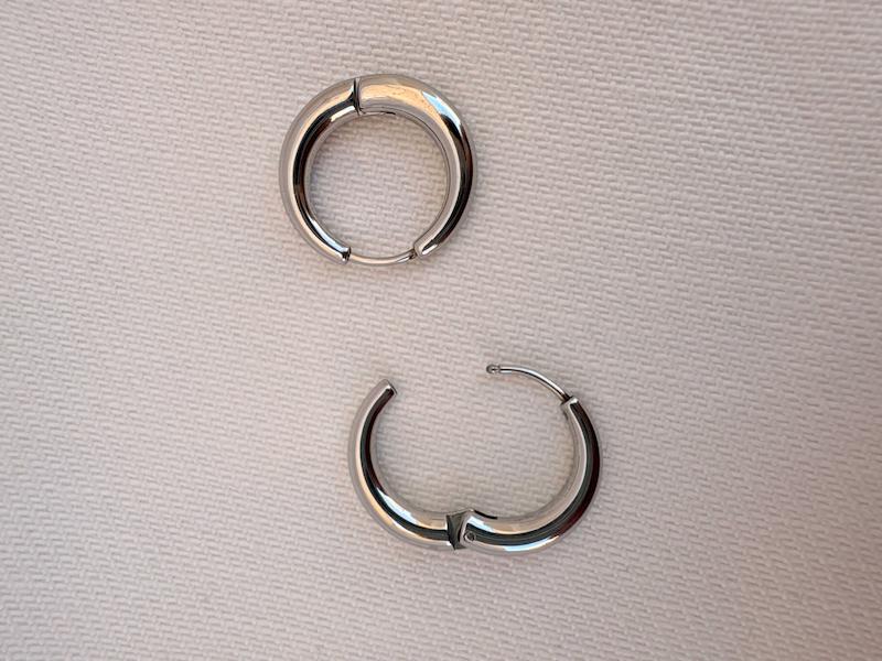 گوشواره ساده پهن سایز کوچک سیلور