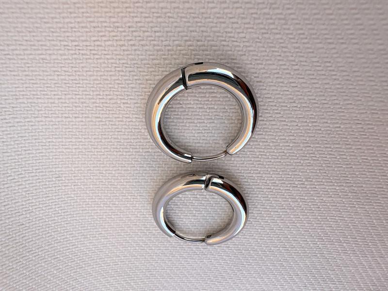 گوشواره ساده پهن سایز کوچک سیلور