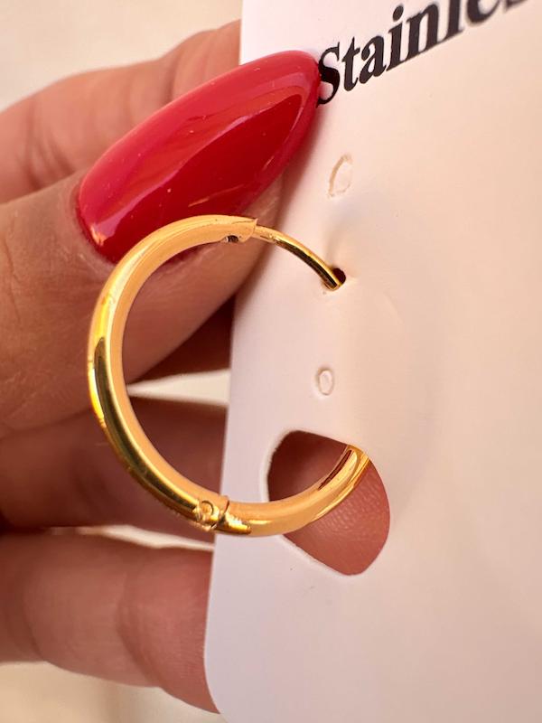 گوشواره حلقه ای باریک ساده سایز کوچک