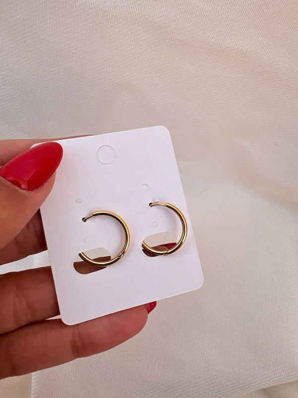 گوشواره حلقه ای باریک ساده سایز کوچک