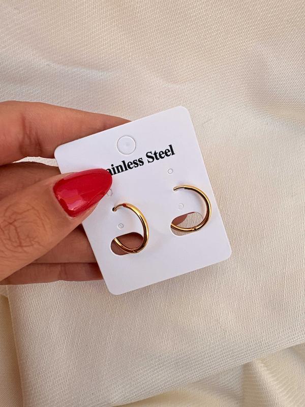 گوشواره حلقه ای باریک ساده سایز کوچک